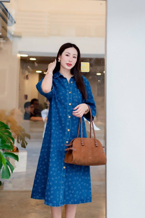 Oversize Denim Shirt Dress